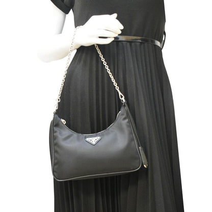 PRADA Re-Edition 2005 Re-Nylon Shoulder Bag Black