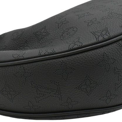LOUIS VUITTON Baia MM Perforated Mahina Leather Shoulder Bag Black