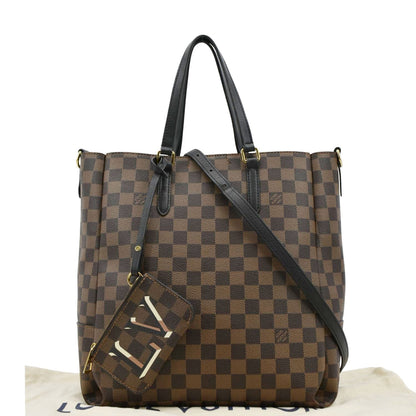 LOUIS VUITTON Belmont MM Damier Ebene Shoulder Bag Brown