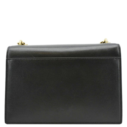YVES SAINT LAURENT Monogram Sunset Medium Leather Shoulder Bag Black