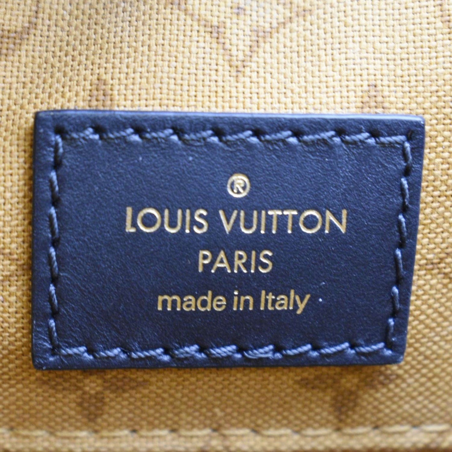 LOUIS VUITTON Onthego GM Crafty Monogram Giant Canvas Shoulder Bag Orange