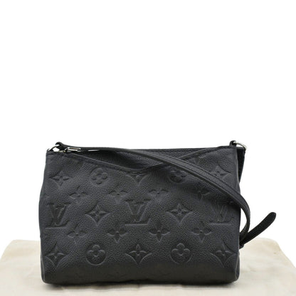 LOUIS VUITTON Pallas Monogram Empreinte Clutch Crossbody Bag Black