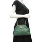 GUCCI Re(Belle) Tiger head Leather Shoulder Bag Green 524620