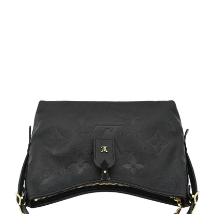 LOUIS VUITTON Carryall PM Monogram Empreinte Leather Shoulder Bag Black