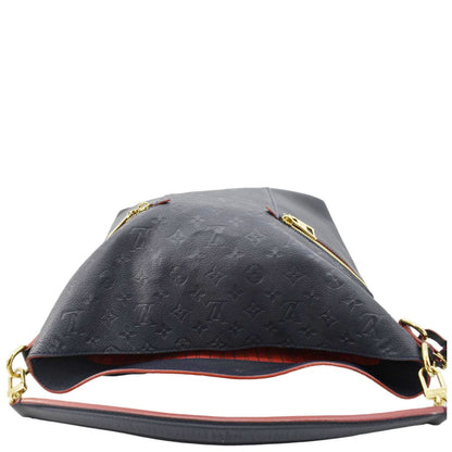 LOUIS VUITTON Melie Empreinte Leather Hobo Shoulder Bag Navy Blue