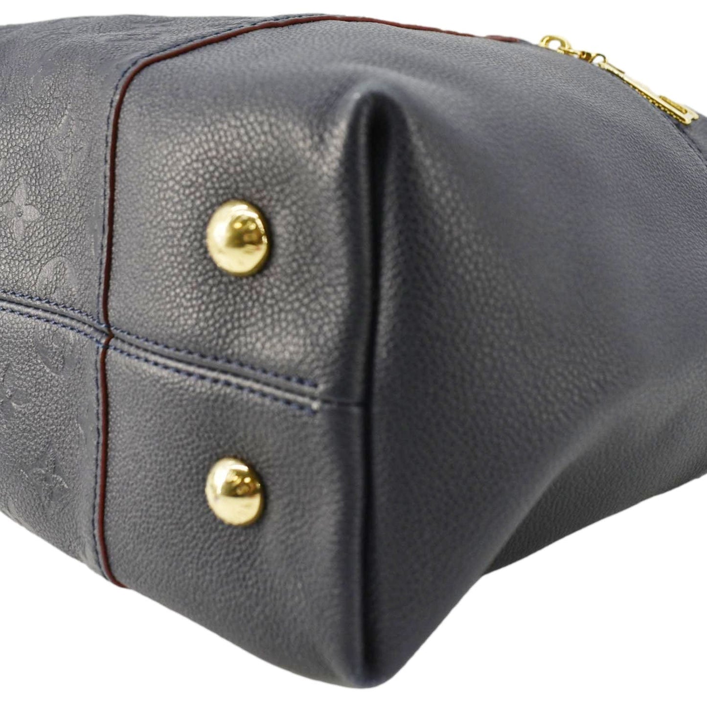 LOUIS VUITTON Melie Empreinte Leather Hobo Shoulder Bag Navy Blue