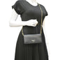 PRADA Wallet on Chain Leather Clutch Crossbody Bag Black