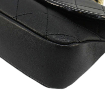 CHANEL La Parisienne Small Quilted Lambskin Leather Shoulder Bag Black