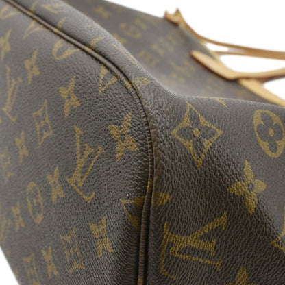 LOUIS VUITTON Neverfull MM Monogram Canvas Shoulder Bag Brown