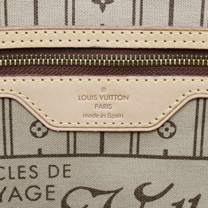 LOUIS VUITTON Neverfull MM Monogram Canvas Shoulder Bag Brown
