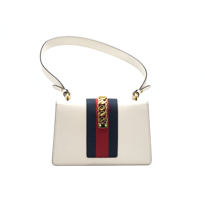 GUCCI SYLVIE SMALL SHOULDER BAG WHITE