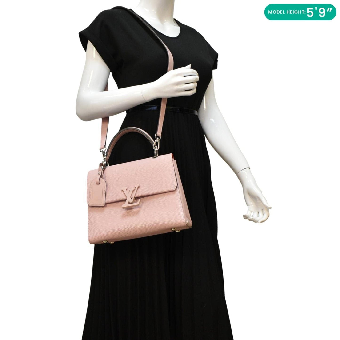 LOUIS VUITTON Grenelle PM Epi Leather Shoulder Bag Dusty Pink