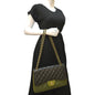 CHANEL Classic Jumbo Double Flap Quilted Leather Shoulder Bag Black