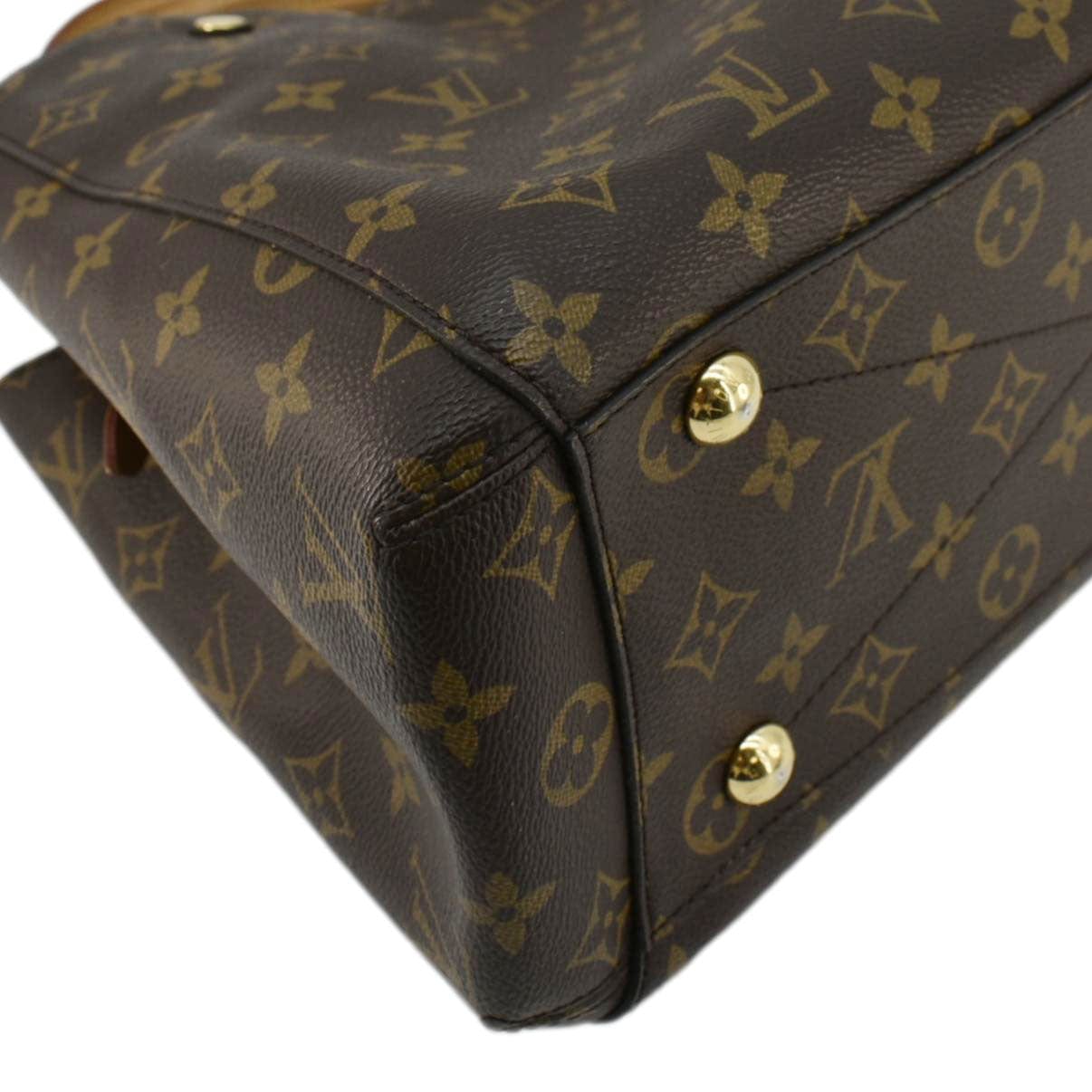 LOUIS VUITTON Montaigne MM Monogram Canvas Shoulder Bag Brown