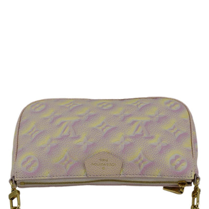 LOUIS VUITTON Pochette Summer Stardust Monogram Empreinte Leather Shoulder Bag Pink