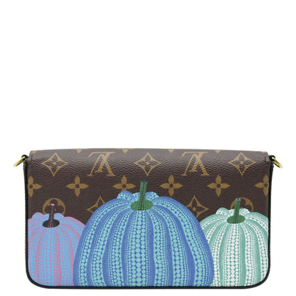 LOUIS VUITTON LV x YK Monogram Pumpkin Pochette Felicie Shoulder Bag Multicolor
