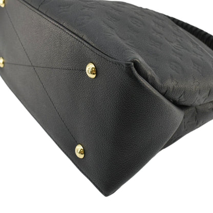 LOUIS VUITTON Maida Monogram Empreinte Leather Hobo Shoulder Bag Black