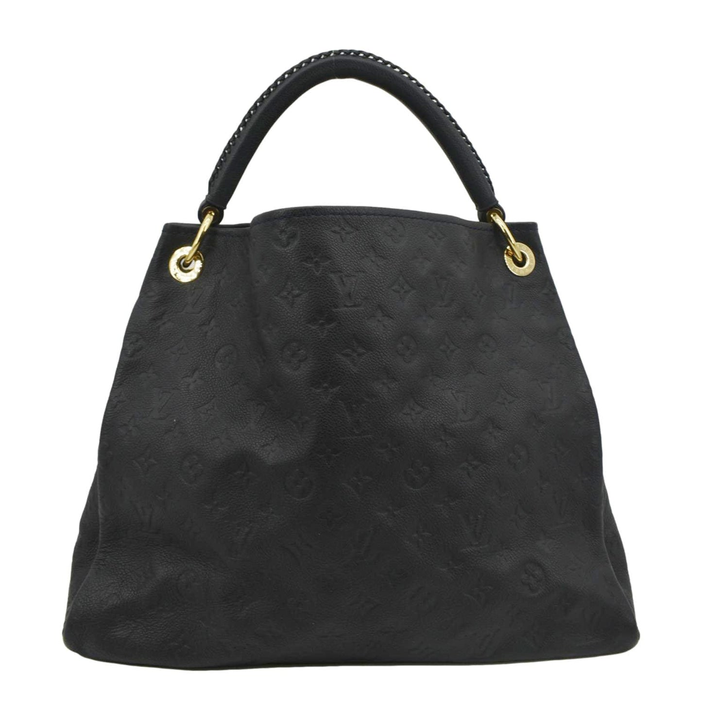 LOUIS VUITTON Artsy MM Empreinte Leather Shoulder Bag Navy Blue