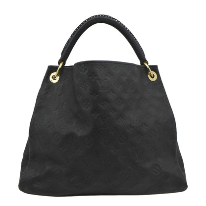 LOUIS VUITTON Artsy MM Empreinte Leather Shoulder Bag Navy Blue