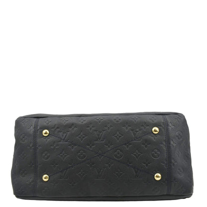 LOUIS VUITTON Artsy MM Empreinte Leather Shoulder Bag Navy Blue