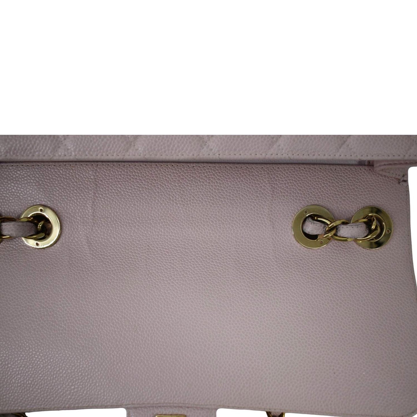 CHANEL Vintage Classic Jumbo Single Flap Caviar Leather Shoulder Bag Dusty Pink