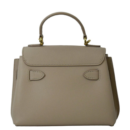LOUIS VUITTON Mini Lockme Ever Leather Shoulder Bag Greige