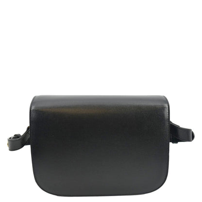 GUCCI Horsebit 1955 Small Leather Shoulder Bag Black 602204