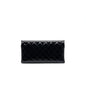 Chanel Patent Leather Fold Over Clutch Black