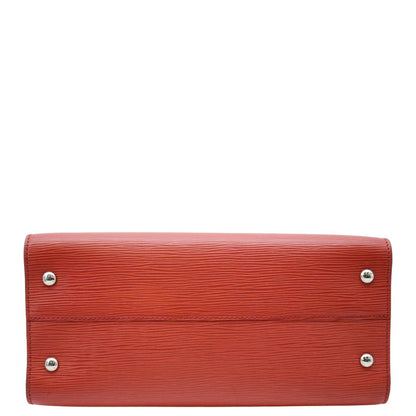 LOUIS VUITTON Vaneau MM Epi Leather Shoulder Bag Red