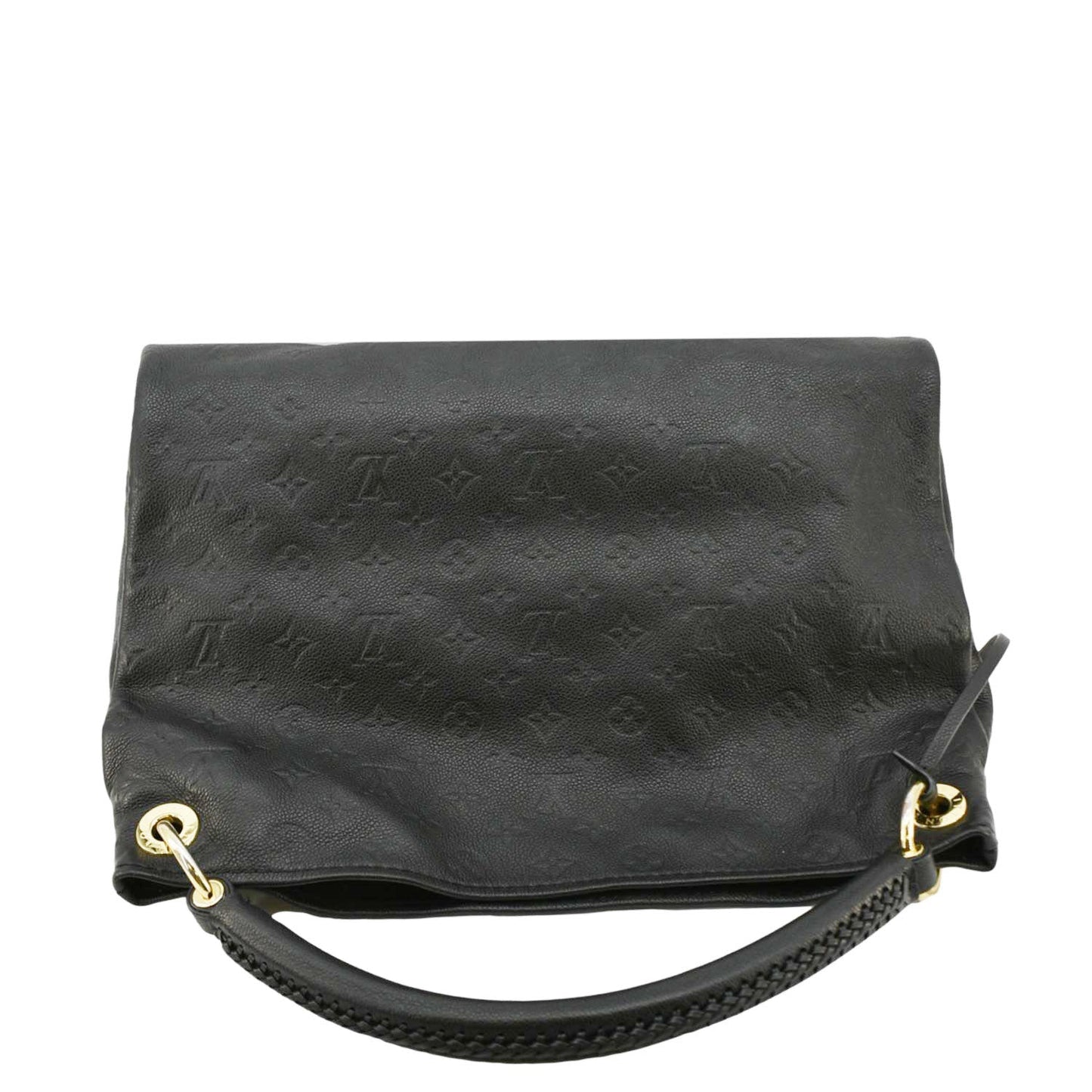 LOUIS VUITTON Artsy MM Monogram Empreinte Leather Shoulder Bag  Black