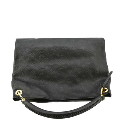 LOUIS VUITTON Artsy MM Monogram Empreinte Leather Shoulder Bag  Black