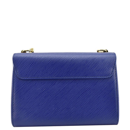 LOUIS VUITTON Twist MM Epi grained leather Shoulder Bag Dot Blue