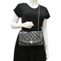 CHANEL Diana Flap Vintage Quilted Leather Shoulder Bag Black