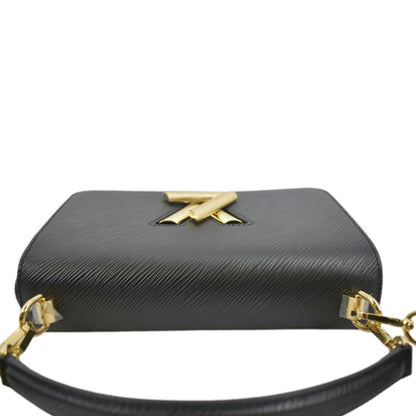 LOUIS VUITTON LV Twist MM Epi Leather Shoulder Bag Black