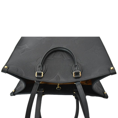 LOUIS VUITTON Onthego MM Monogram Empreinte Shoulder Bag Black
