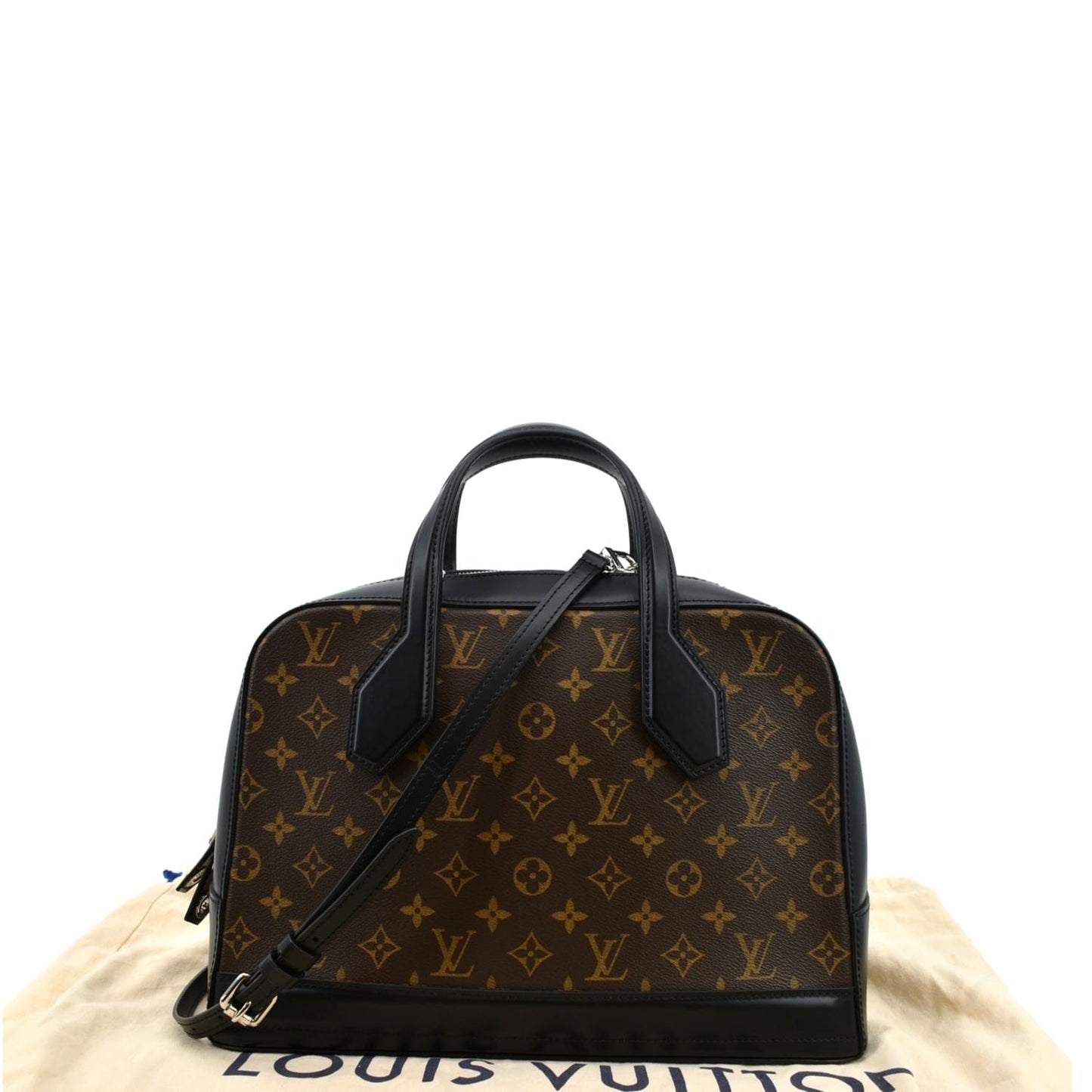 LOUIS VUITTON Dora MM Monogram Canvas Shoulder Bag Brown