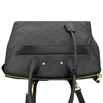 LOUIS VUITTON Pont Neuf Monogram Empreinte Leather Shoulder Bag Black