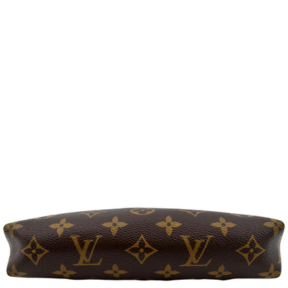 LOUIS VUITTON Pallas Monogram Canvas Clutch Crossbody Bag Brown