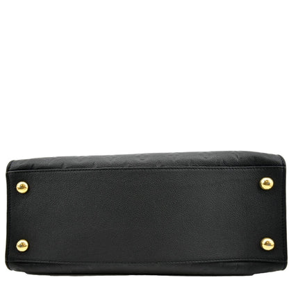 LOUIS VUITTON Pont Neuf Monogram Empreinte Leather Shoulder Bag Black