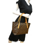 LOUIS VUITTON Raspail PM Monogram Canvas Shoulder Bag Brown