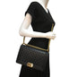 CHANEL Boy New Medium Chevron Caviar Shoulder Bag Black