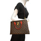 LOUIS VUITTON Flower Monogram Canvas Tote Shoulder Bag Cerise