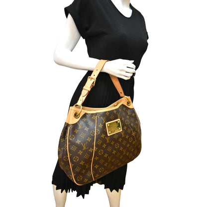 LOUIS VUITTON Galliera PM Monogram Canvas Hobo Shoulder Bag Brown