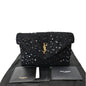 YVES SAINT LAURENT Small Puffer Sequin Clutch Wallet Black