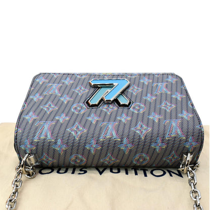 LOUIS VUITTON LV Twist Pop MM Calfskin Monogram Shoulder Bag Blue
