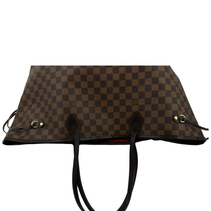 LOUIS VUITTON Neverfull GM Damier Ebene Tote Shoulder Bag Brown