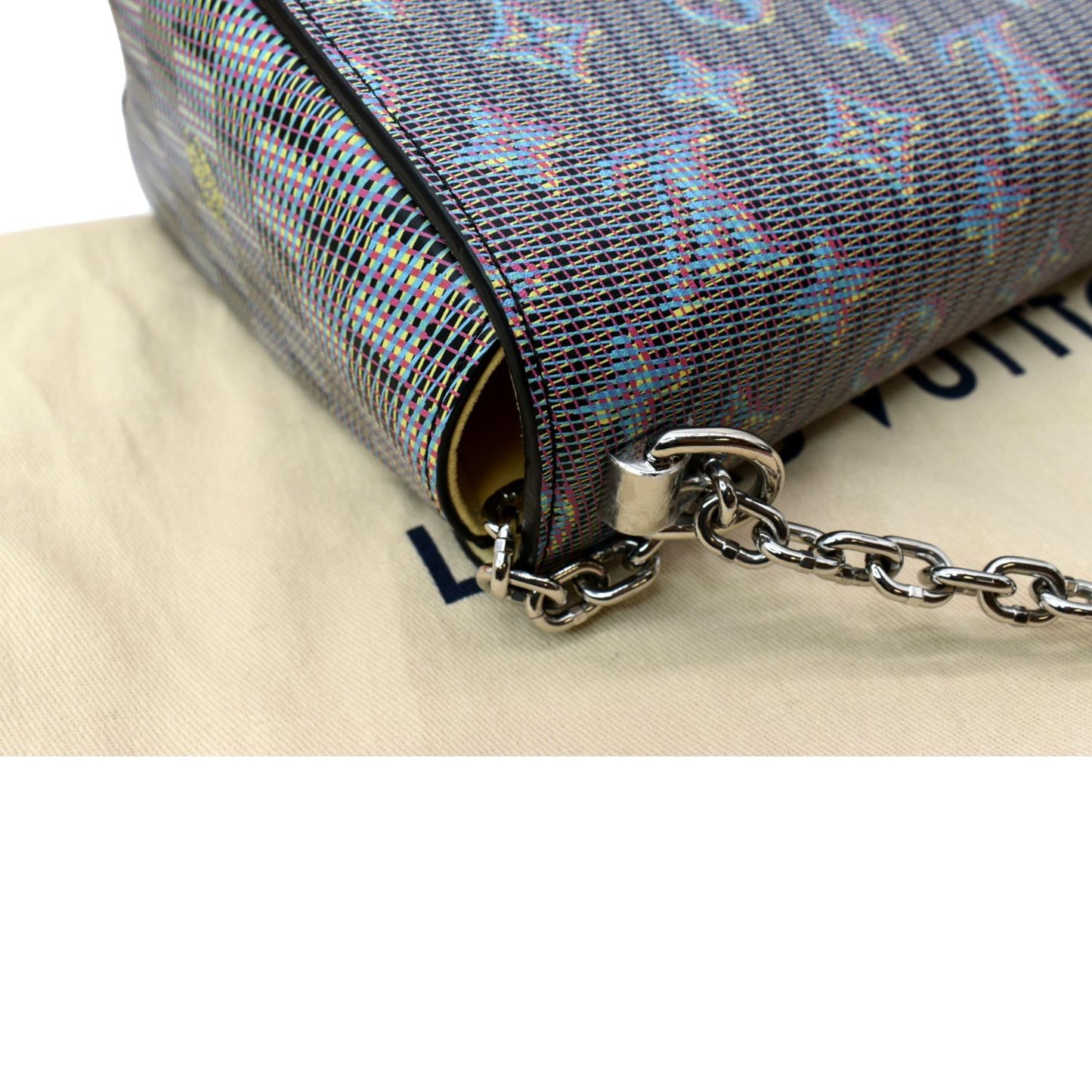 LOUIS VUITTON LV Twist Pop MM Calfskin Monogram Shoulder Bag Blue
