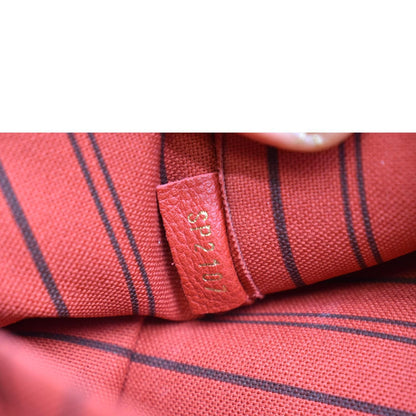 LOUIS VUITTON Montaigne MM Monogram Empreinte Shoulder Bag Red
