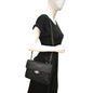 CHANEL Box CC Flap Quilted Leather Shoulder Bag Black