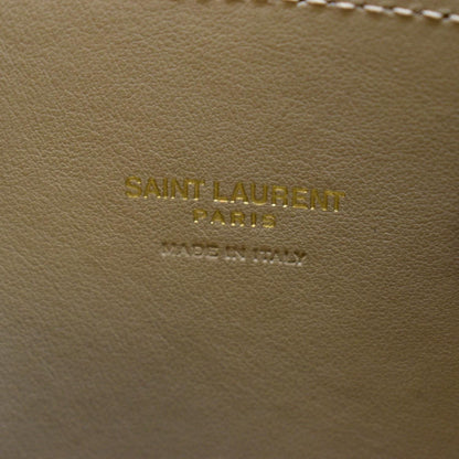 YVES SAINT LAURENT Sac De Jour Nano Smooth Leather Satchel Shoulder Bag Dark Beige